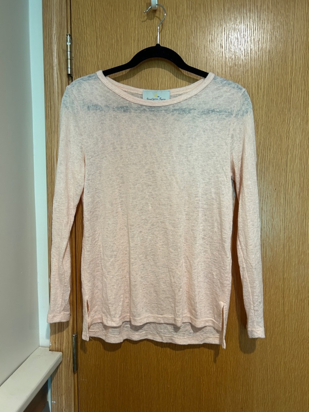 Lightweight Pale Pink Long-Sleeve Tee